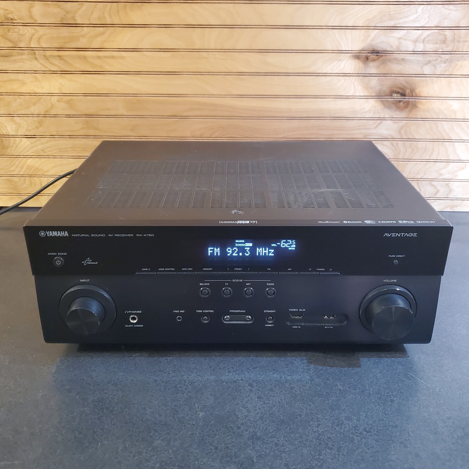 YAMAHA RX-A750 Aventage Natural Sound AV Receiver HDMI 7.2 Wi-Fi Bluetooth 400W