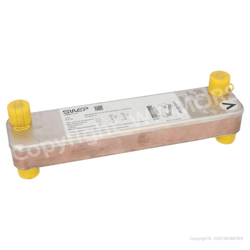 Micro Plate heat exchanger SWEP B8LASHx20/1P-SC-M 2x3/4"&16 / 2x3/4"&16