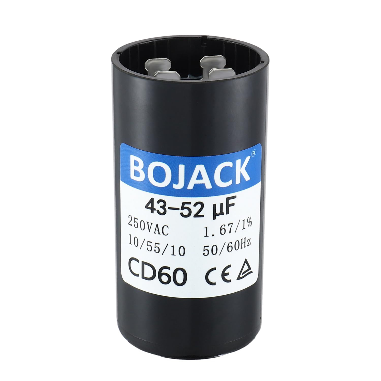 43-52 Uf/Mfd 250 VAC ±20% 50/60 Hz CD60 round Motor Start Capacitor