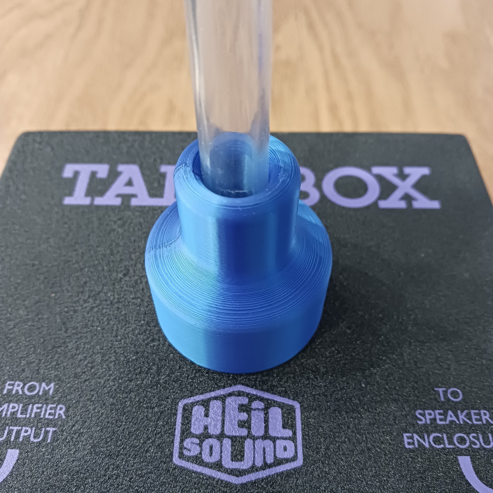 Talk Box adapter for 1/2" OD Tube to a 1 3/8"-18 Threaded Driver-Silk Blue