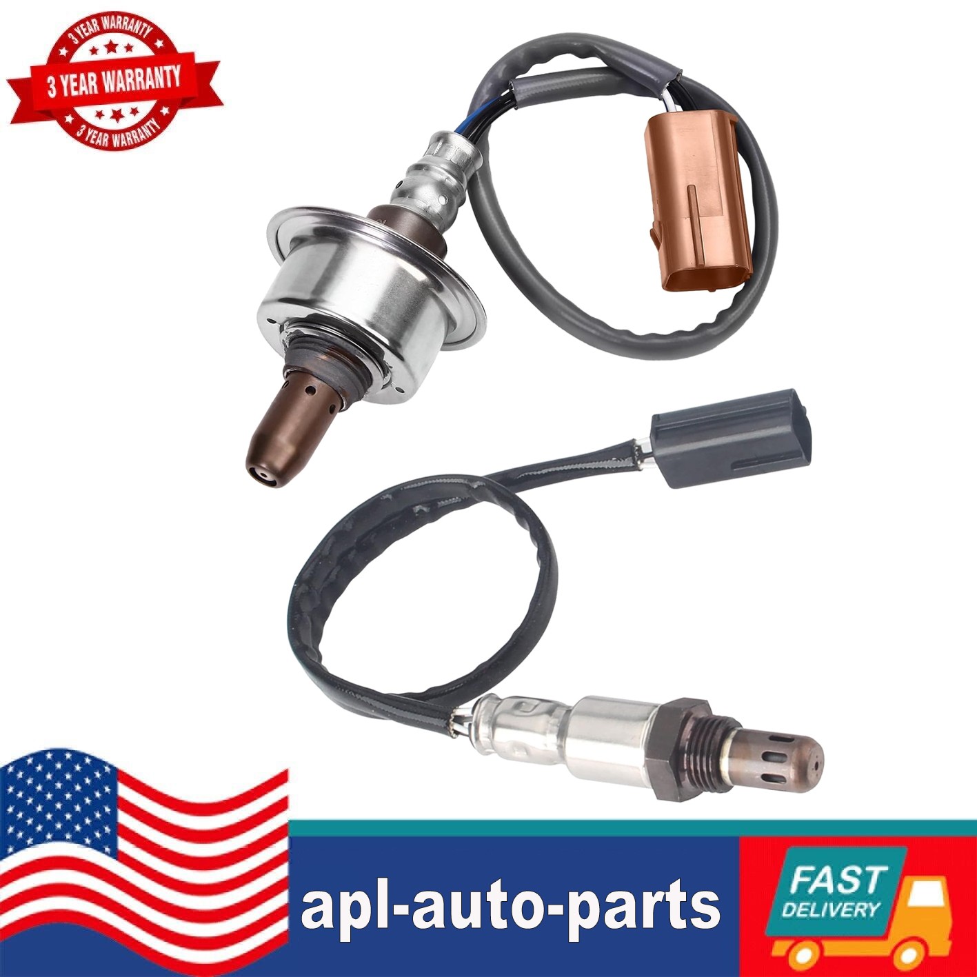 Fit For 2009-2012 Nissan Sentra 2.0L L4 w/ Calif. 2PCS Oxygen Sensor Upper+Lower