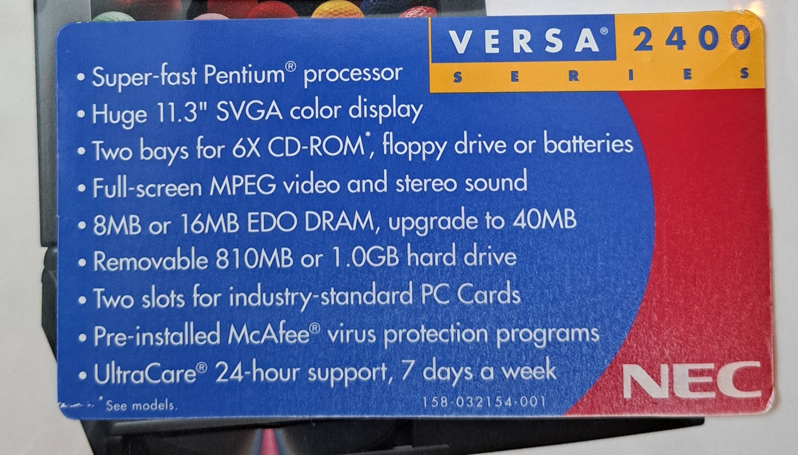 NEC Versa 2400 Vintage Retro LAPTOP CASE CHARGER 8 NEW 3.5" FLOPPY DISKS TESTED