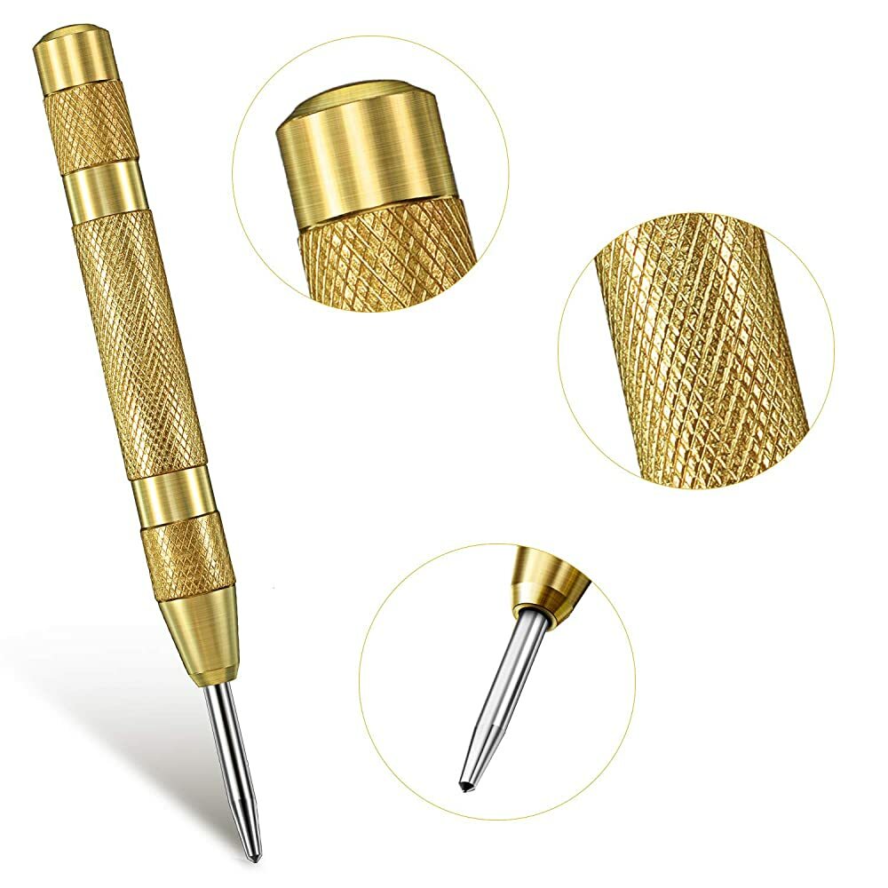 2PCS Automatic Center Punch Strikes Surface Hammer Spring Loaded Window Breaker
