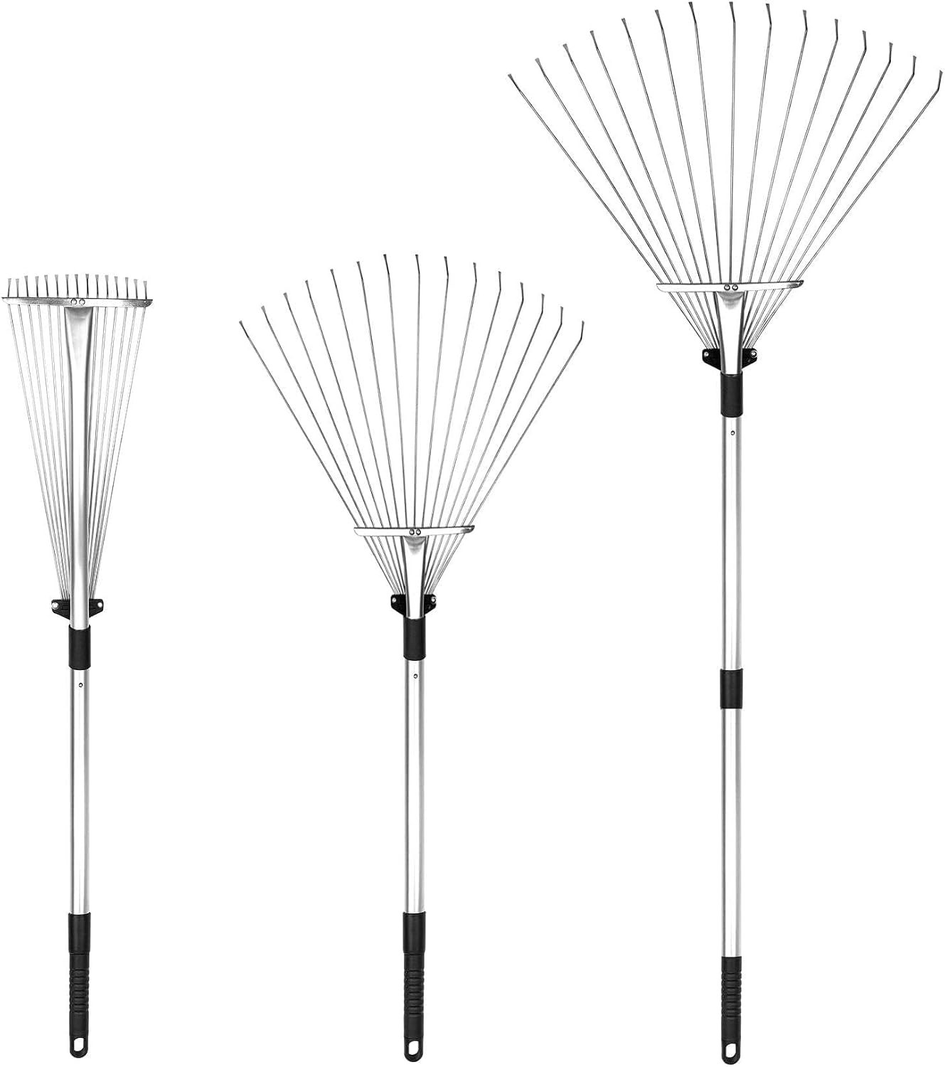 Rust-Resistant Telescopic Metal Garden Rake