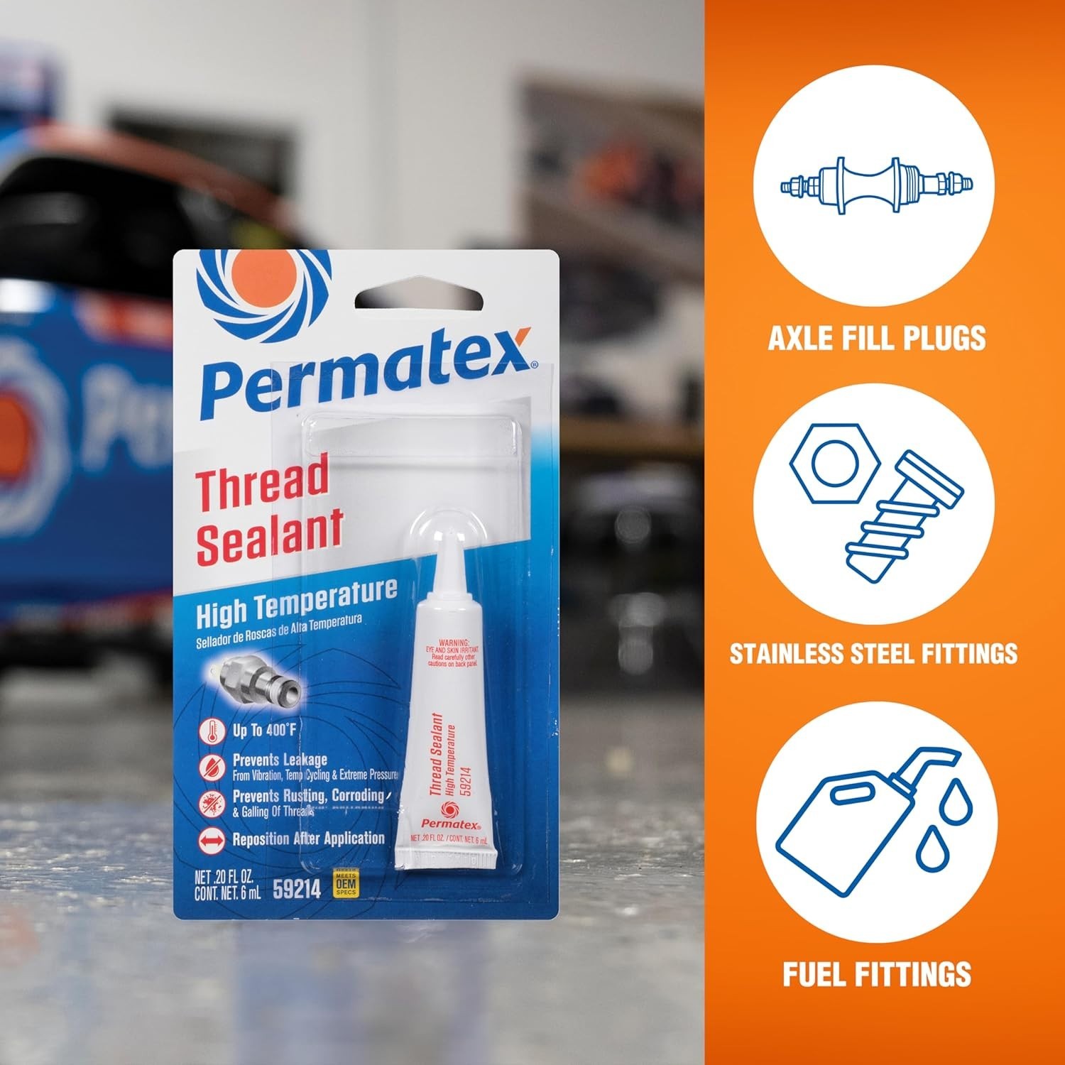 6ml High Temperature Thread Sealant - Moisture & Vibration Resistant