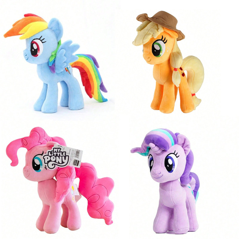 My Little Pony Plush Twilight Sparkle Rainbow Dash Applejack Pinkie Pie Kid Gift
