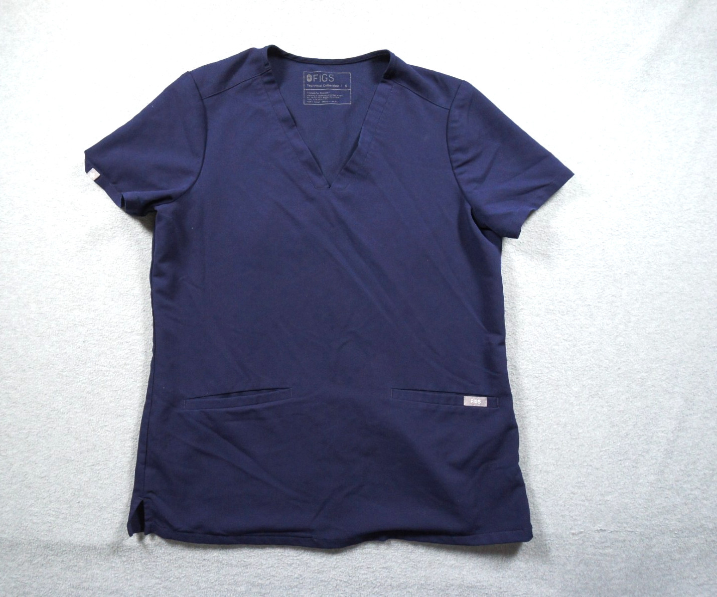 Figs Shirt Womens Small Blue Scrub Nurse Medical Workwear Stretch Ladies