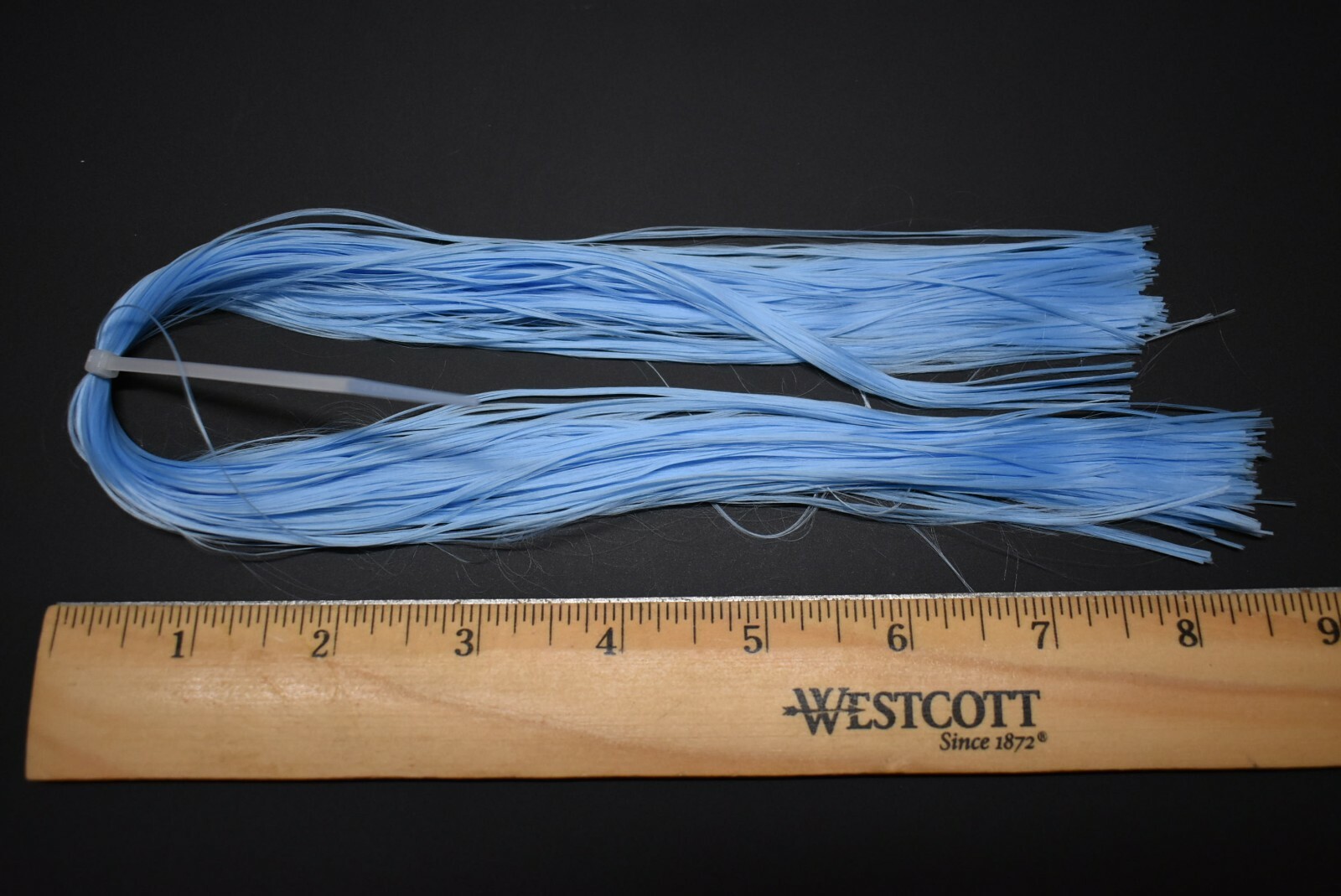 Hank  SKY BLUE Ultra Fine SUPER GLOW FIBERS for Fly Tying