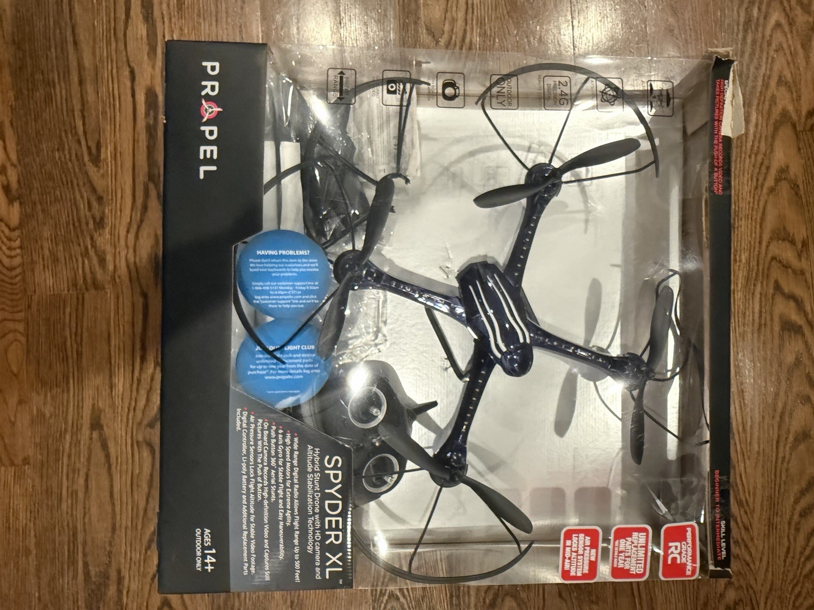 Propel RC Spyder Xl Hybrid Stunt Drone Remote Control Quadcopter