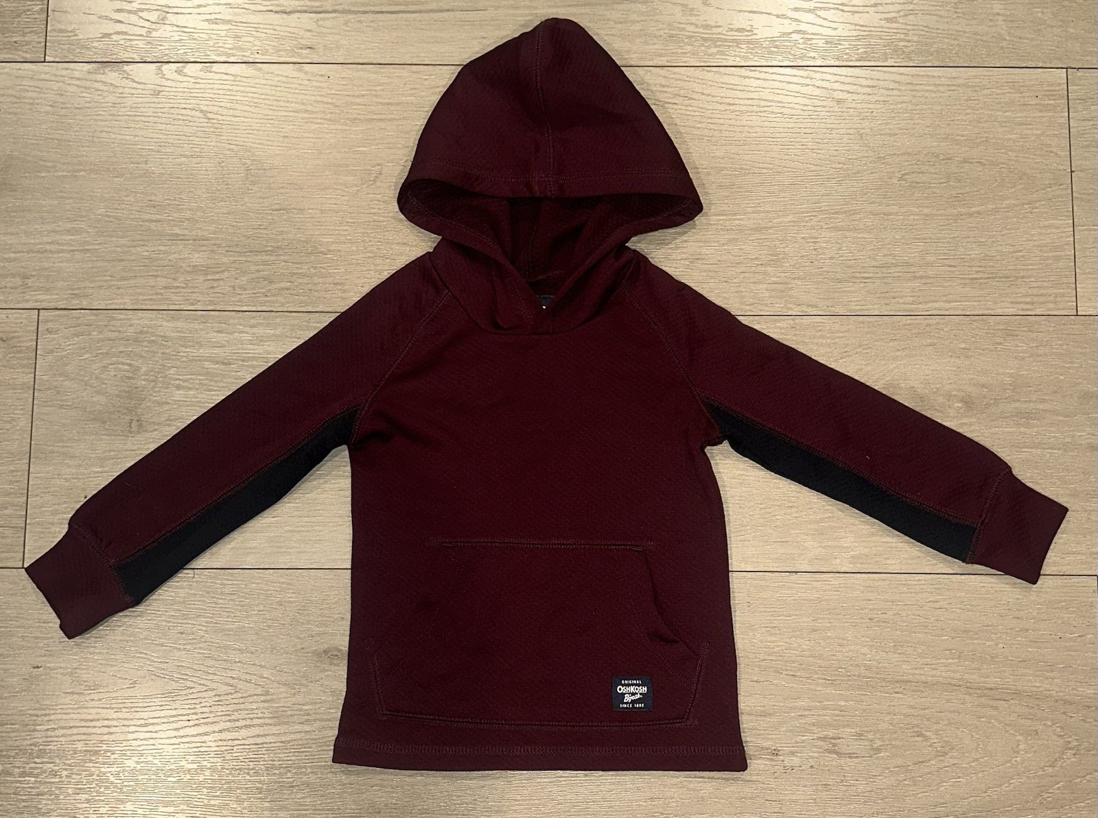 Oshkosh B'gosh Boys Active Thermal Hoodie  Burgundy -Size 2t