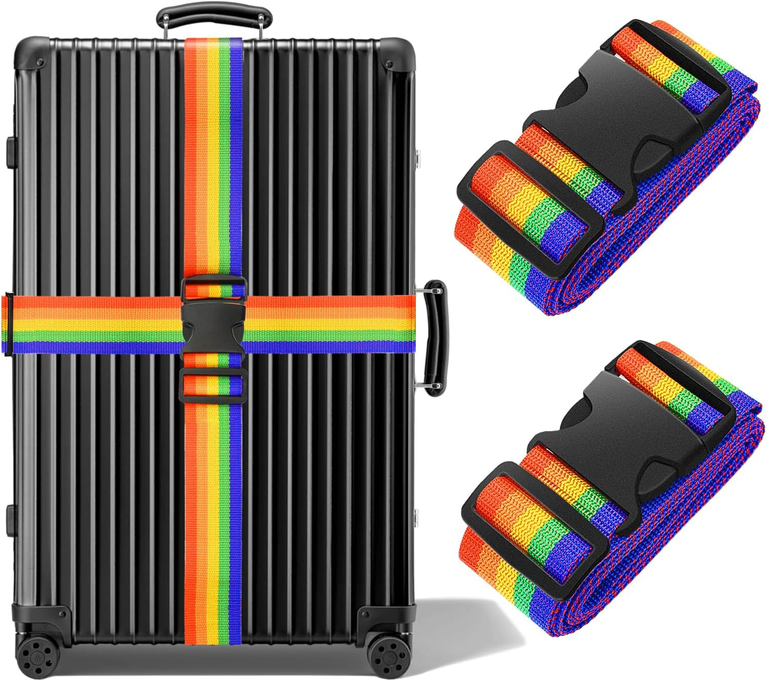 TSA Adjustable Luggage Straps Suitcase Packing Belt Travel Accessories 2pcs