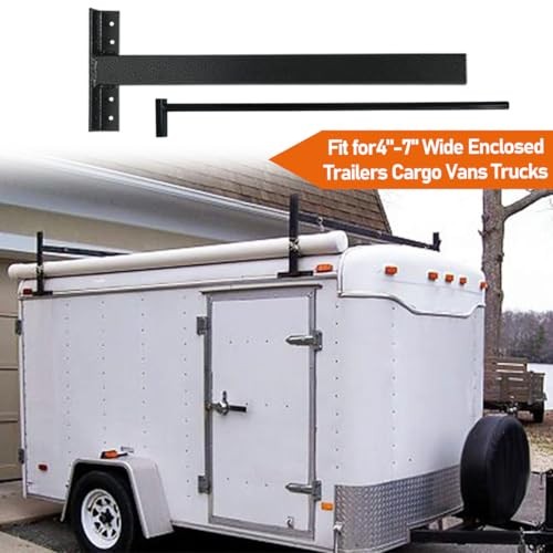 Adjustable Roof Ladder Racks for 4'-7' Enclosed Trailers/Cargo Vans/Trucks: