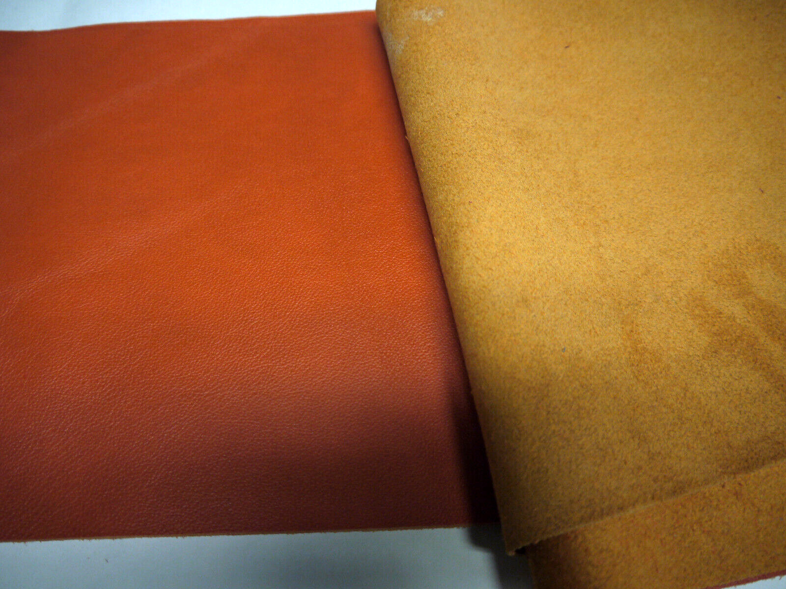 Leather panels 5 Pieces soft Orange 10.25" x 24"