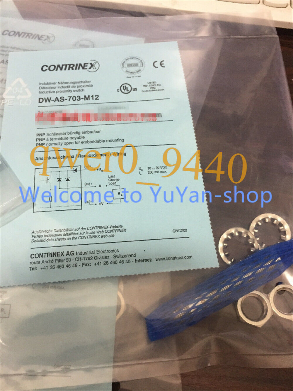 1PC NEW FOR Contrinex DW-AD-703-M12 INDUCTIVE SENSOR #T3232 YS