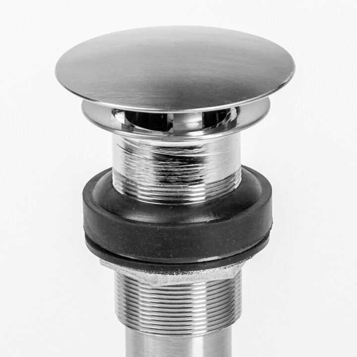 NEW TBD Trim By Design Round Fix Dome Drain Assembly w/o Overflow Chrome TBD414
