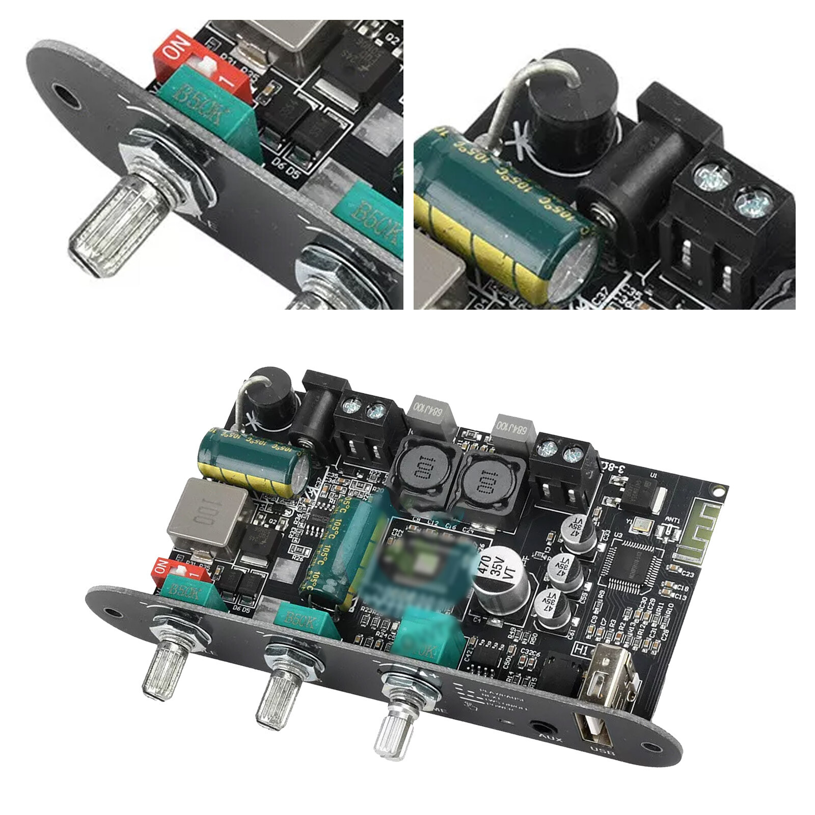 100W Mono Bluetooth Audio Power Amplifier Module Bass Treble Adjustable
