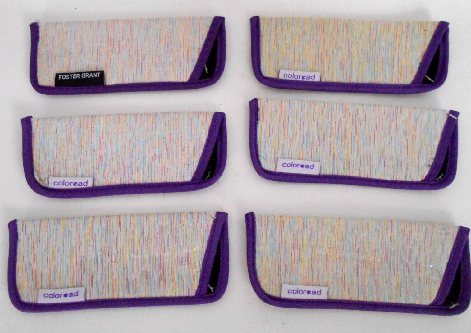 Lot of 6 Reading Glasses cloth cases