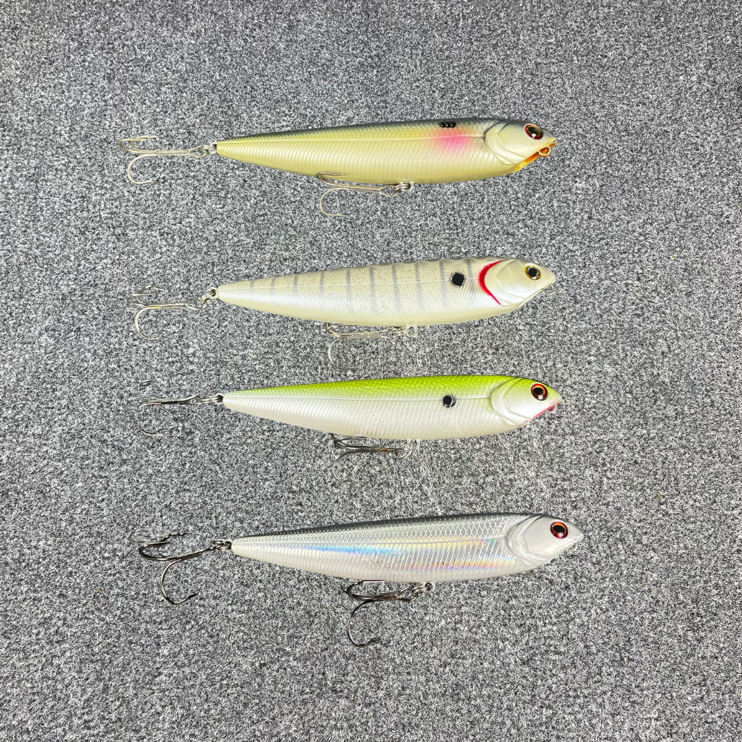 Bass Pro Shops XPS Slim Dog Lazer Eye Topwater Lure 4" (SELECT COLOR)