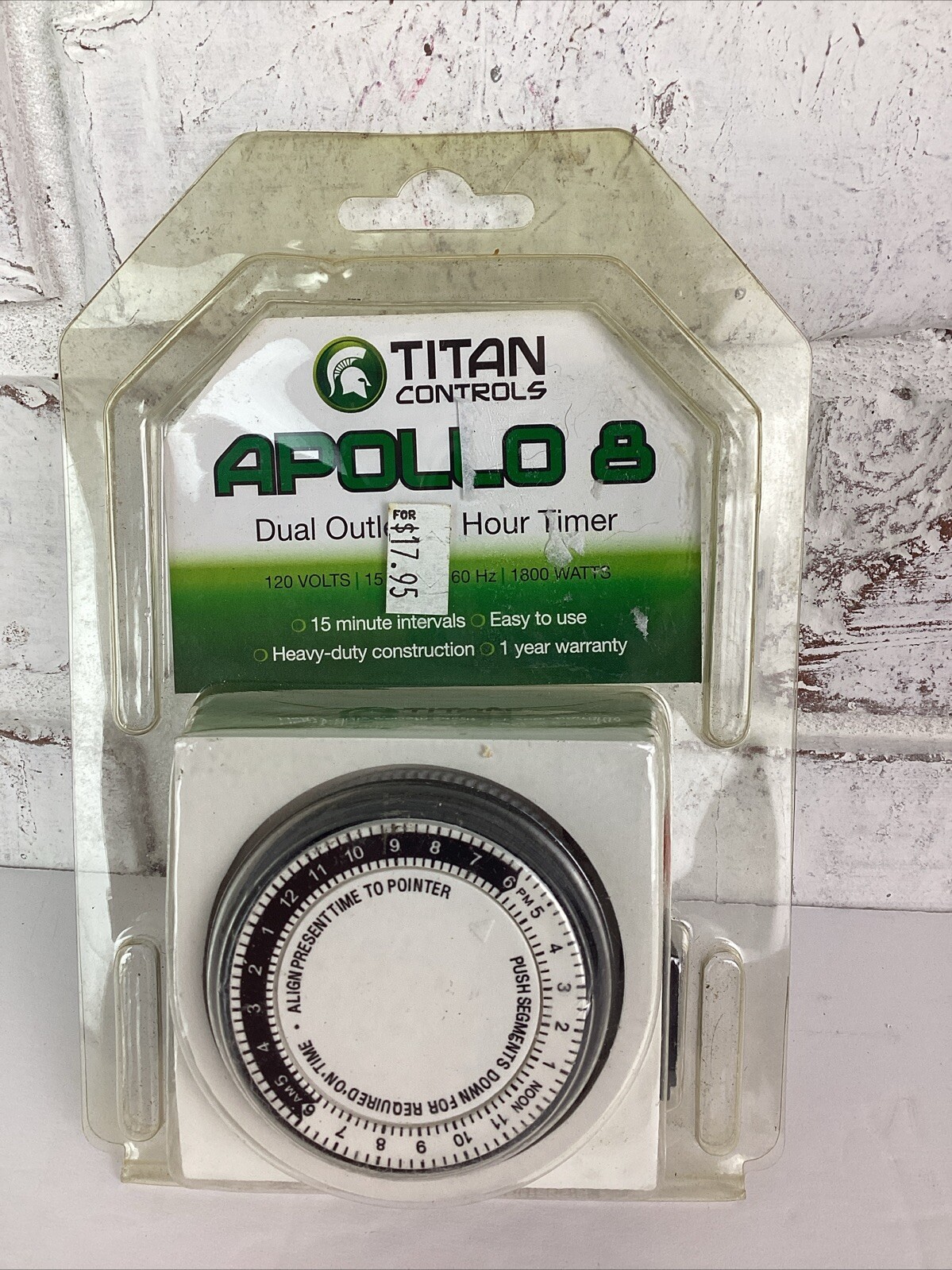 Titan Controls Apollo 8 Duel Outlet 24 Hour Timer Analog