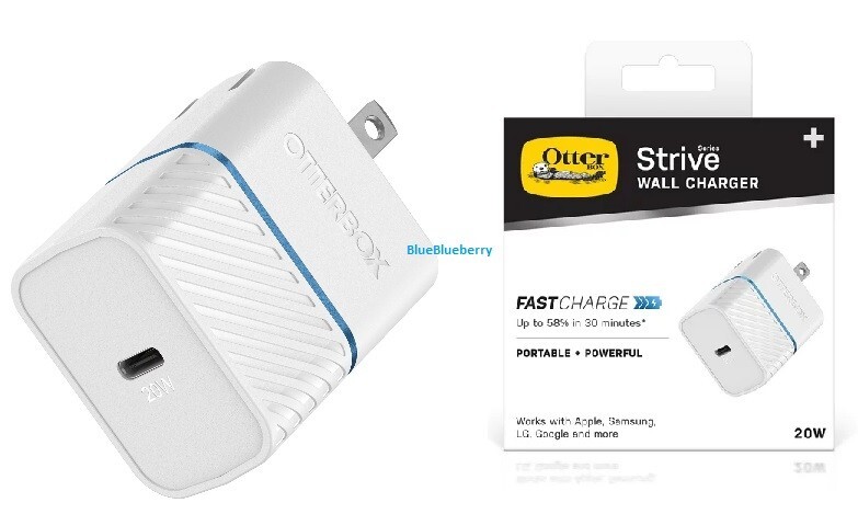 OtterBox Strive Fast Charge USB-C 20W Wall Charger Works With iPhone & Samsung