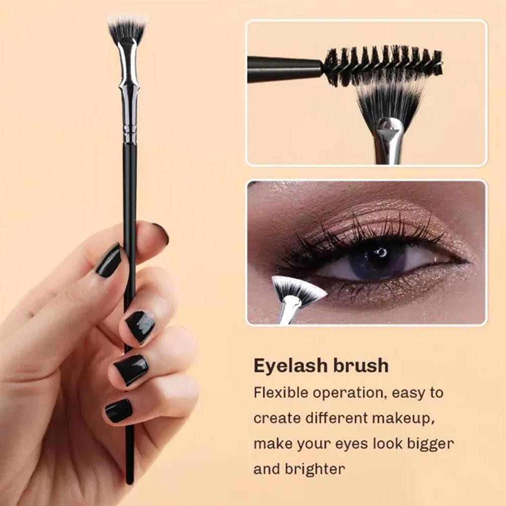 120° Angled Fan Mascara Brush Eyelash & Eyebrow Makeup Brush Tool