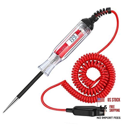 Automotive Test Light - DC 3-48V Digital LCD Circuit Tester - Heavy Duty Light