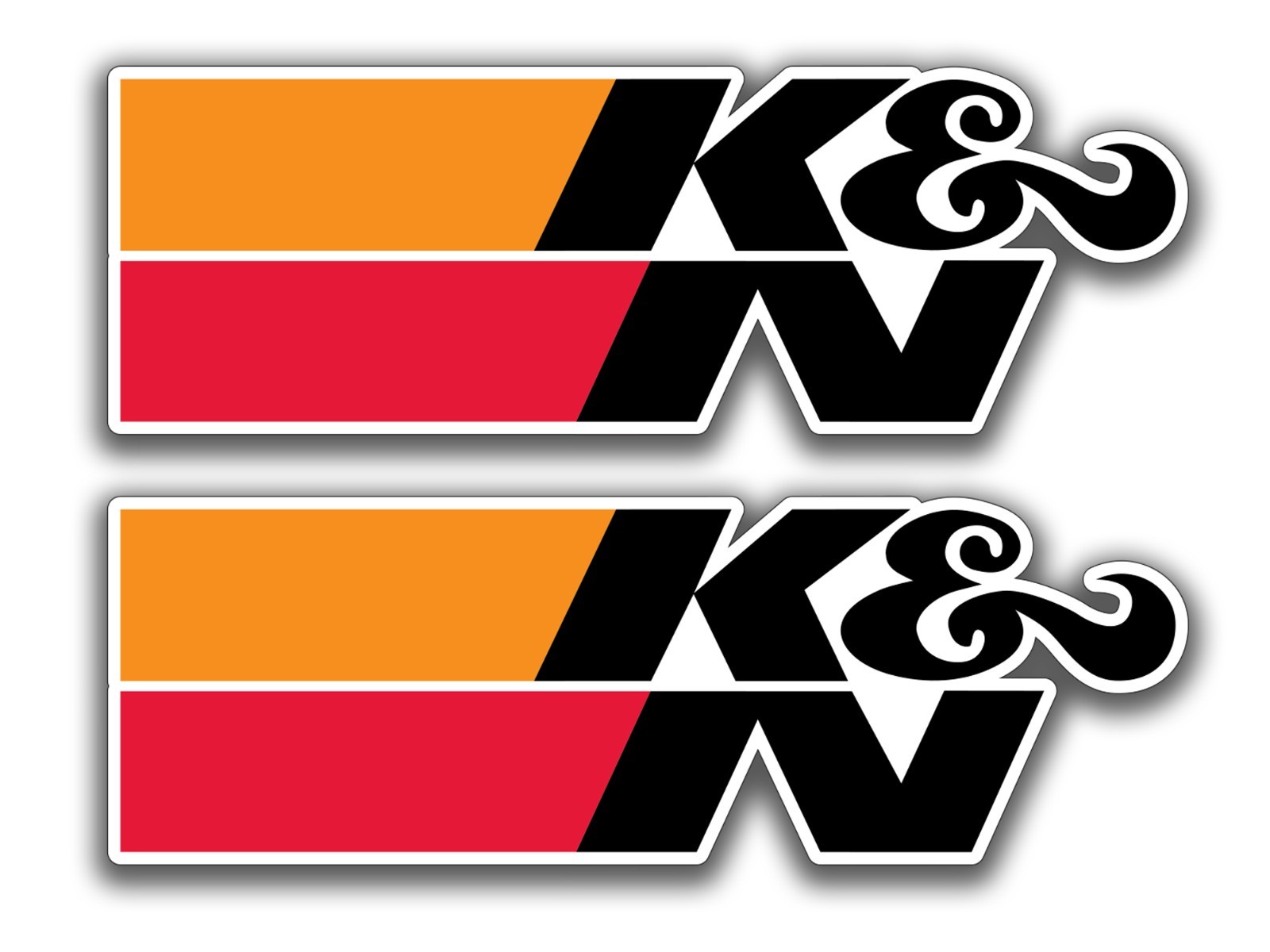 2x K&N Filters KN Logo Die Cut Laminated Vinyl Decal Sticker Choose Sizes racing