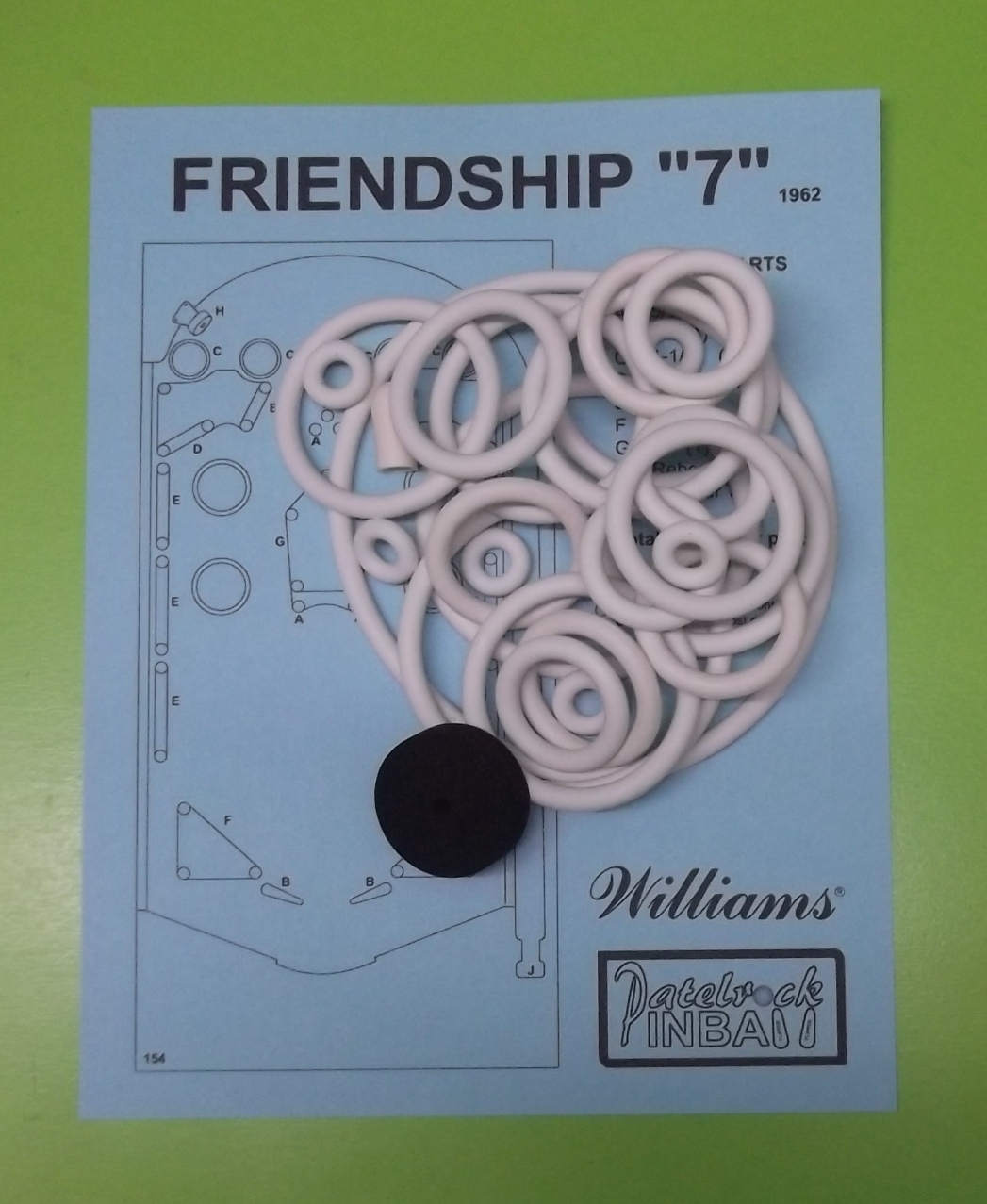 1962 Williams Friendship 7 Pinball Machine Rubber Ring Kit