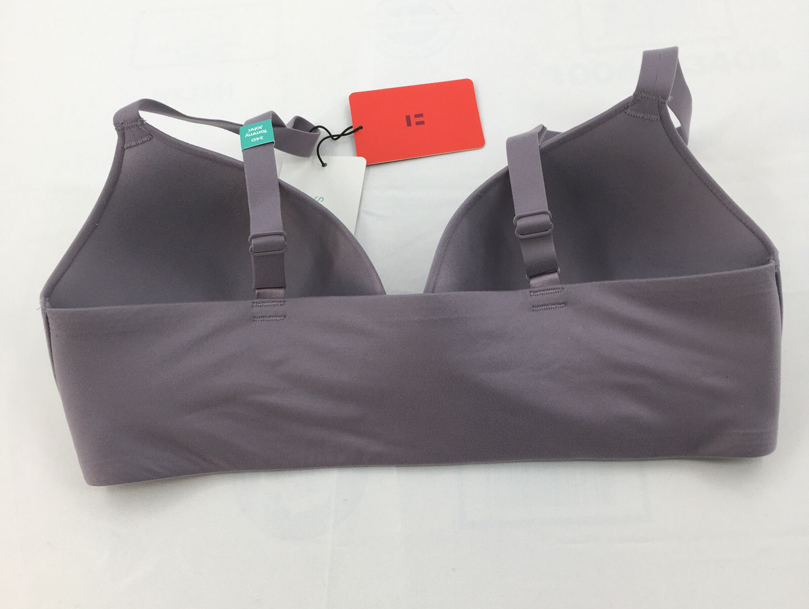Tommy John Second Skin Lightly Lined Wireless Bra Gray Ridge 34D NWT AA3 -12