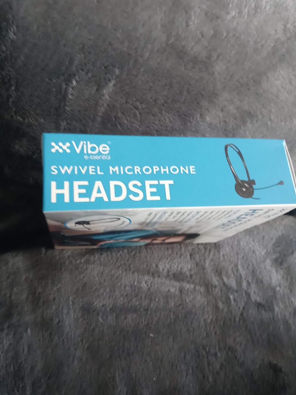 Swivel Microphone Headset With Adjustable Microphone Black New Box Work Gaming
