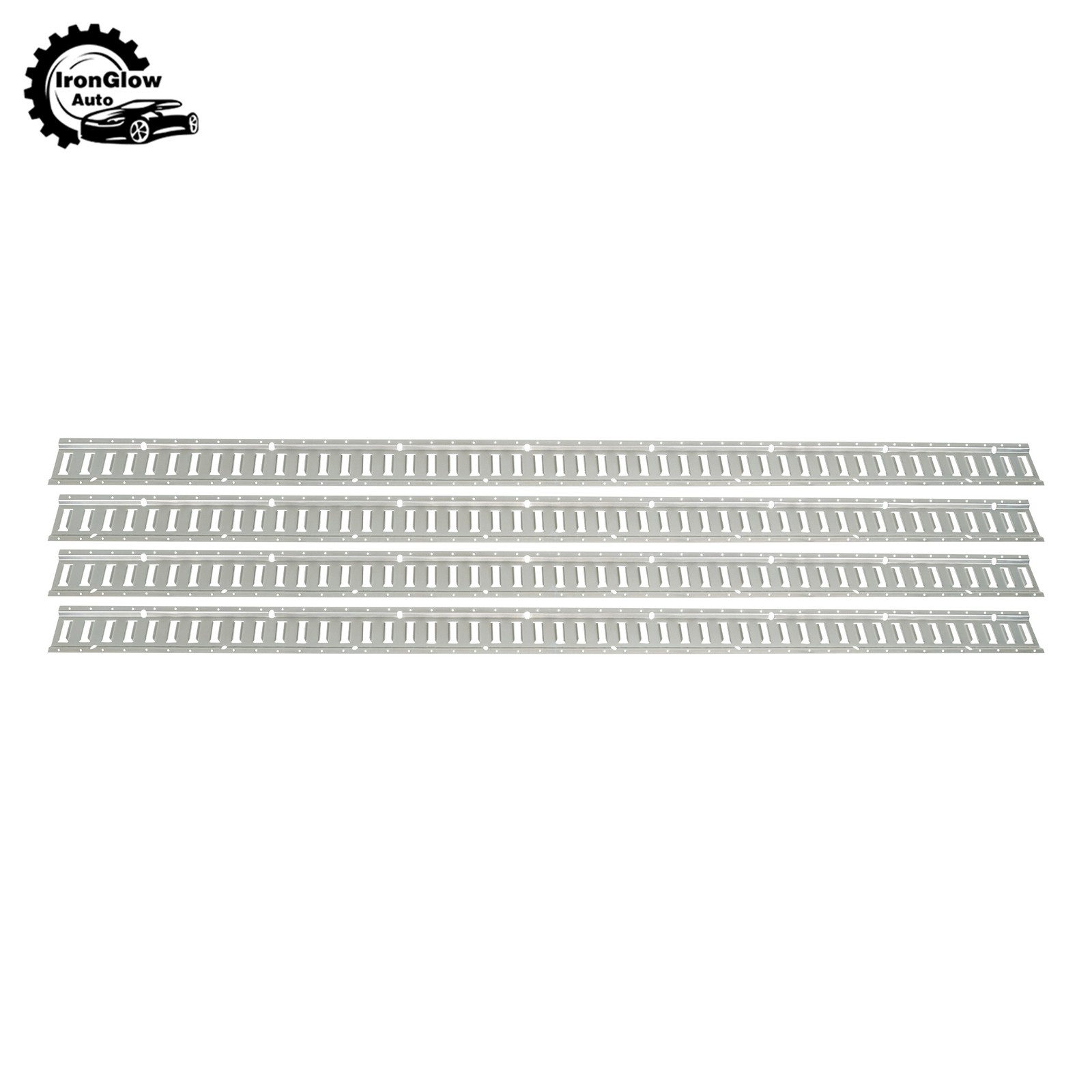28 Piece 8' Galvanized E Track Rail Set Silver Finish For Large Cargo Trailers