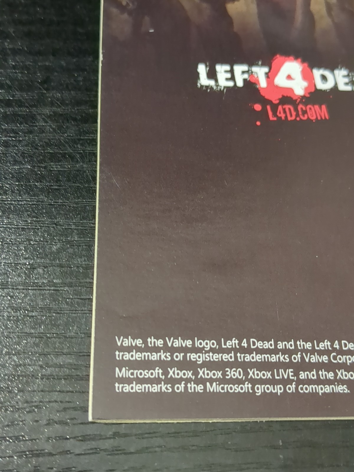 Left 4 Dead 2 360 Original Booklet Manual ONLY Guide Instruction Authentic OEM