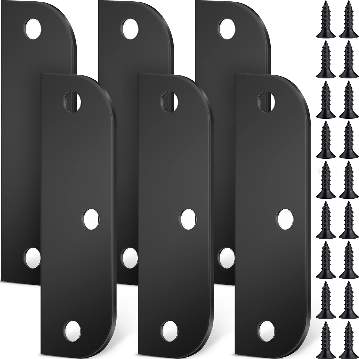 Dunzy 6 Pcs Door Hinge Filler Plates Kit, 3.5 Inch with 5/8 Oil Rubbed Bronze