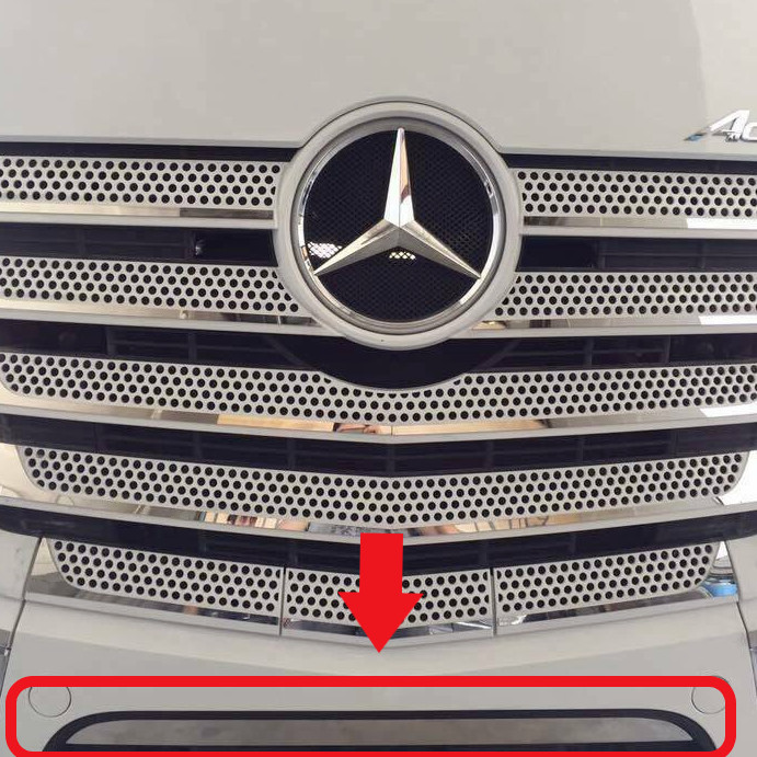 Mercedes Actros MP4 Radiator Bottom Grille Trim Super Polished S.less Steel 1 Pc
