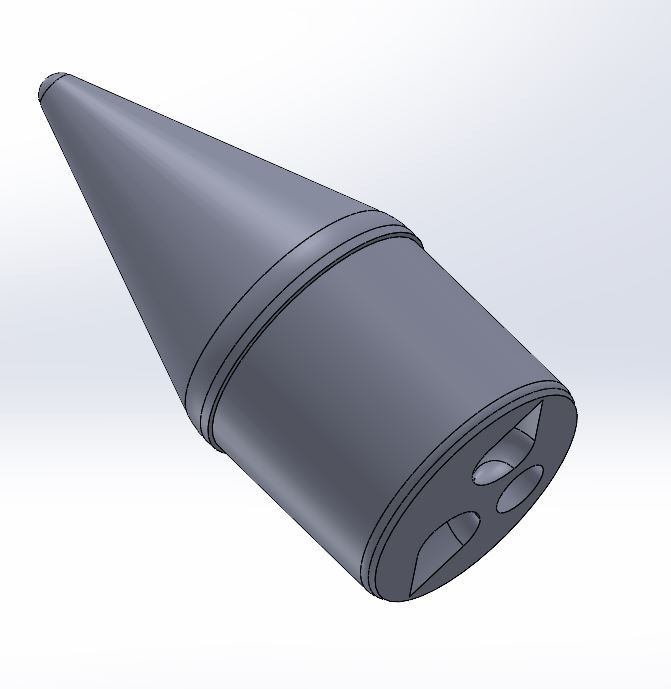 Estes Yankee style Nosecone for BT-55 Body Tube Flying Model Rocket