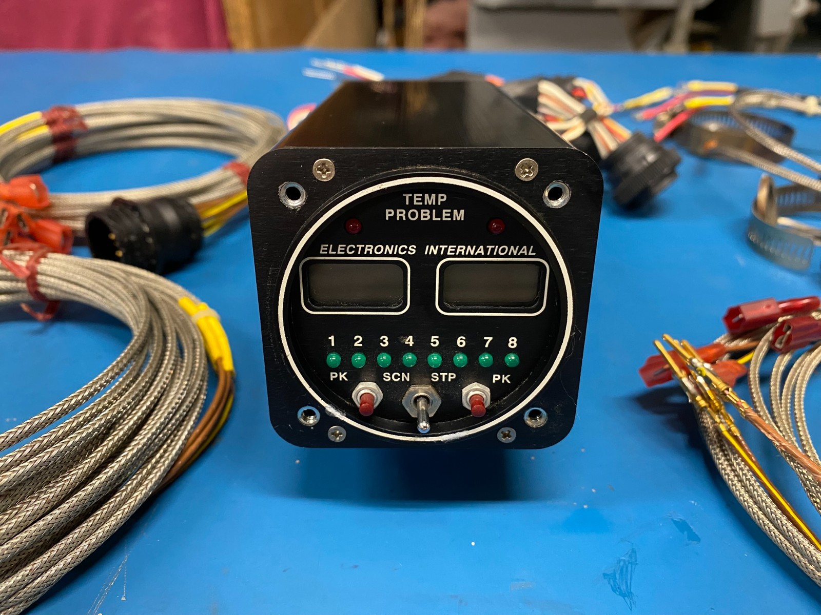 Electronics International US-8A-4 Engine Analyzer with various probes and wiring