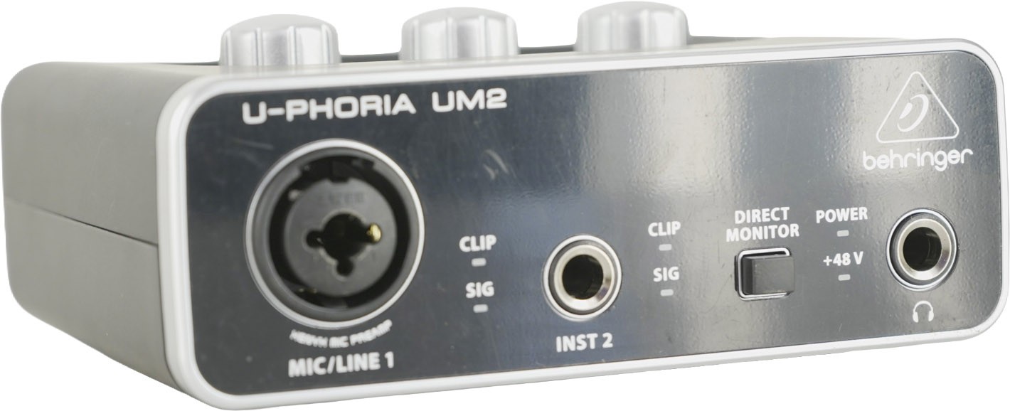 Behringer U-PHORIA UM2 USB Audio Interface XENYX Preamp 2x2 Recording Desktop