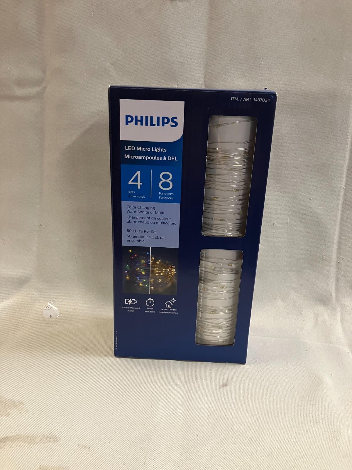 Philips Dual Color Microdot LED 4 Sets of 50 Glass Block Fairy Mini Lights
