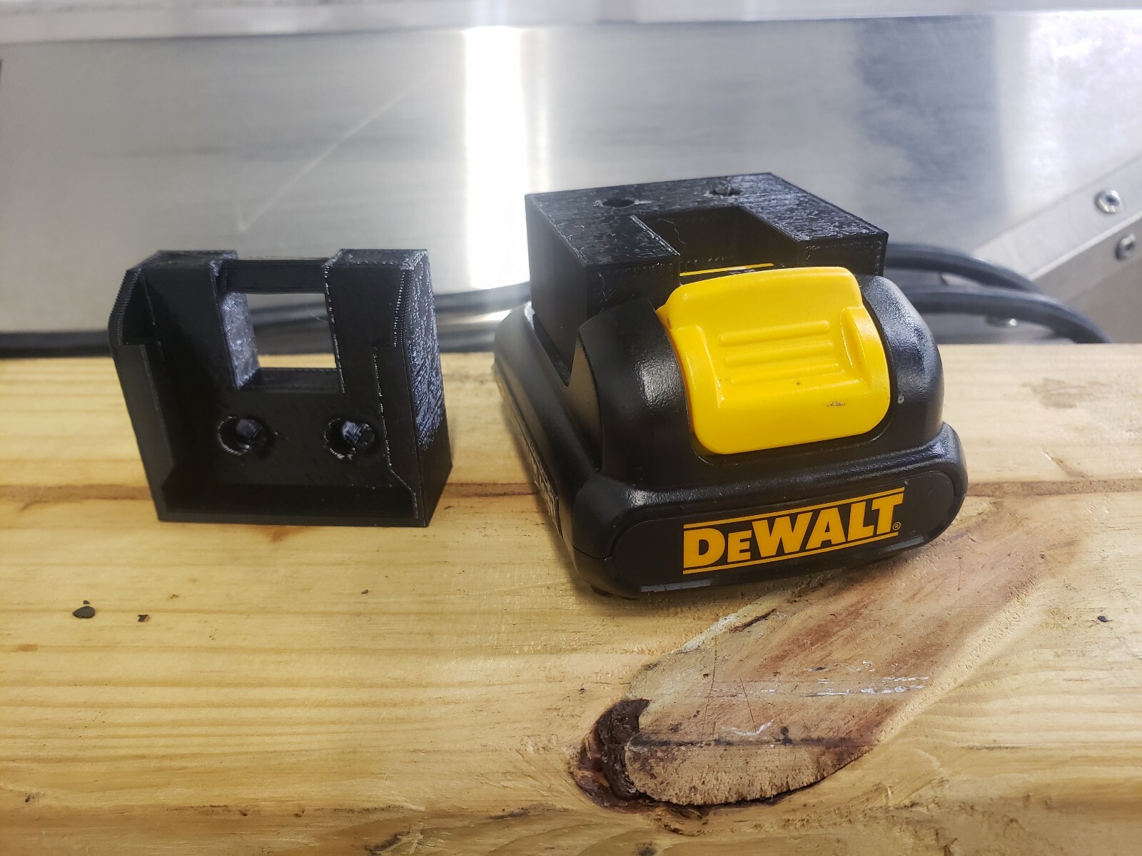**2 Pack** YELLOW Dewalt 12V Locking Battery Holder Mount