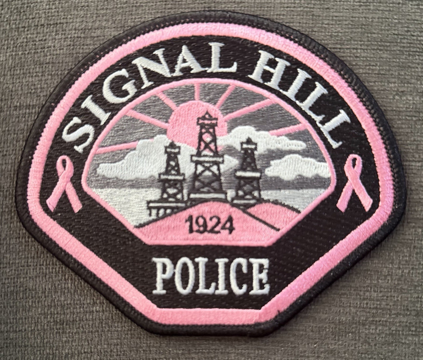 California Pink (Cancer Awareness) Patch. Signal Hill Police Dept.