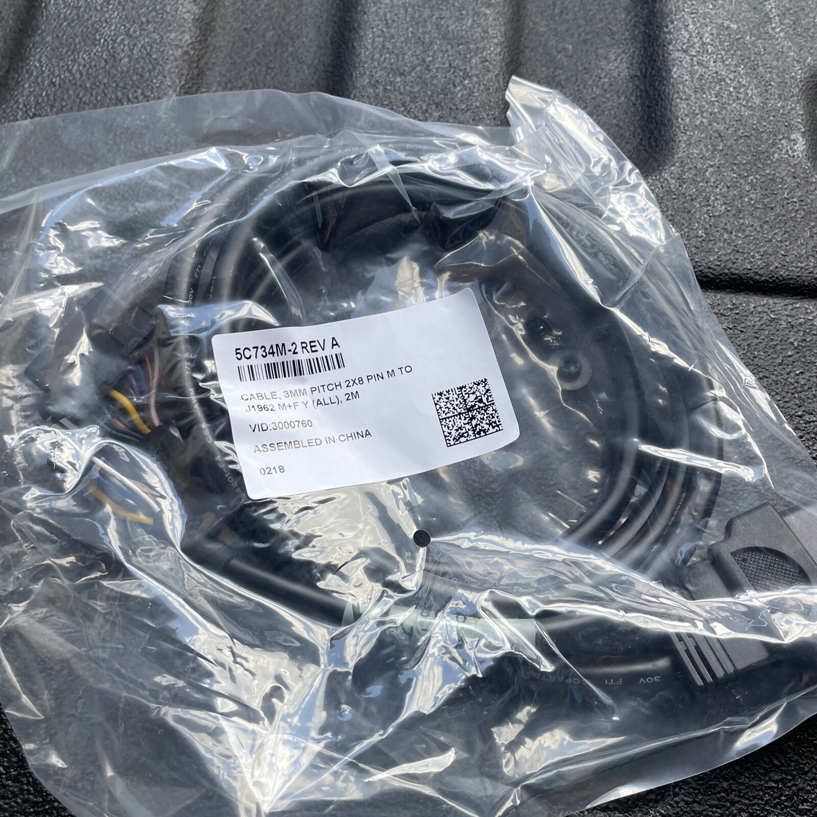 CAL/AMP 5C734M-2 REV A CABLE 2X8 PIN M TO J1962 M+F Y HARNESS Sealed New