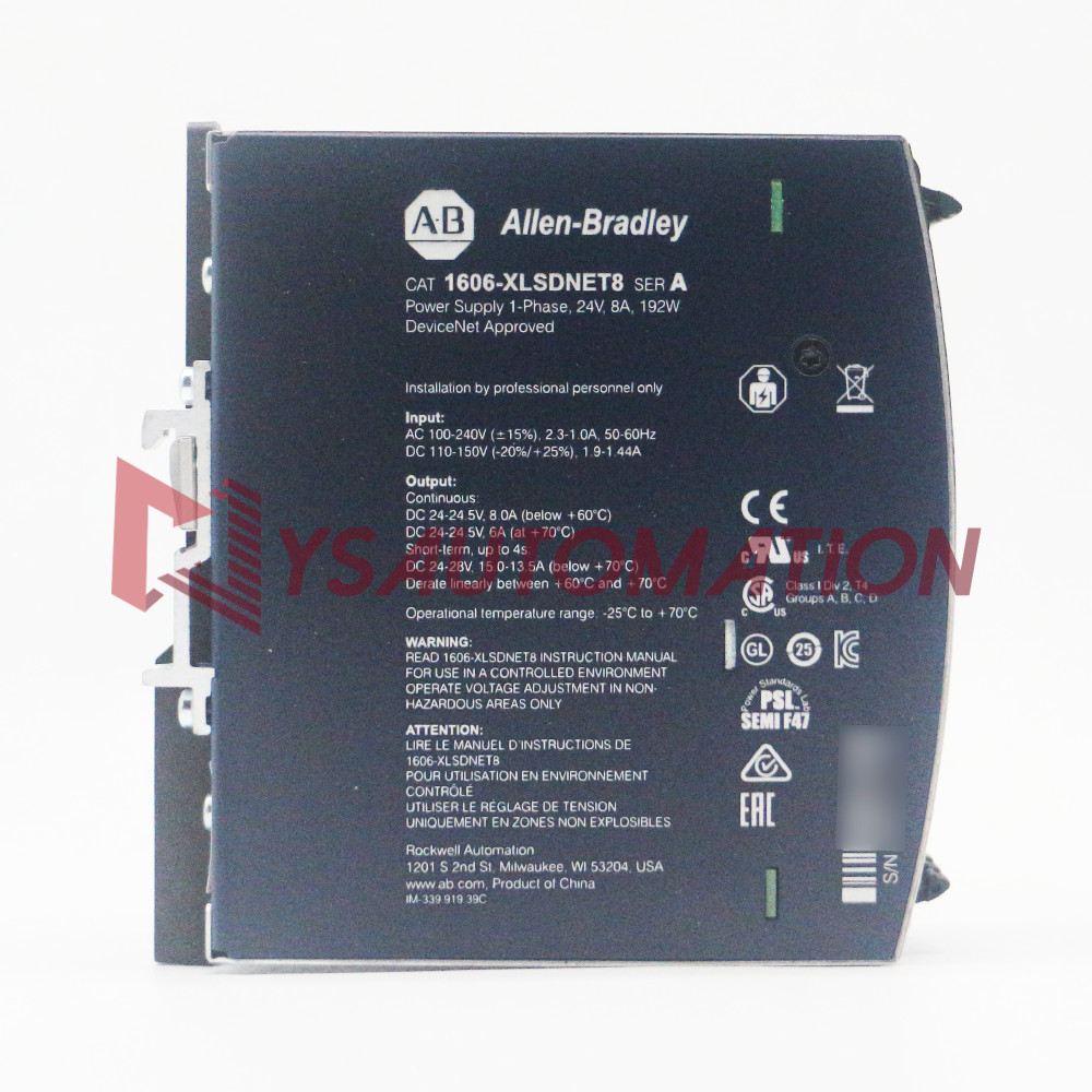 Factory Sealed 1606-XLSDNET8 AB Series A DeviceNet Power Supply 1606XLSDNET8