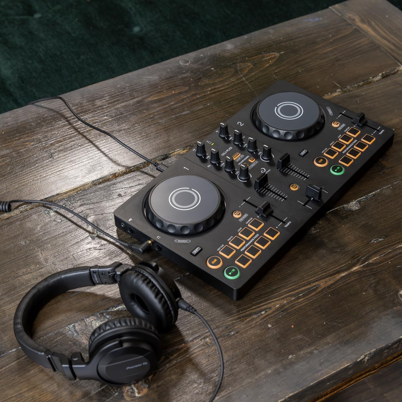 AlphaTheta DDJ-FLX2 Beginner DJ Controller for Phone, Tablet & PC Black