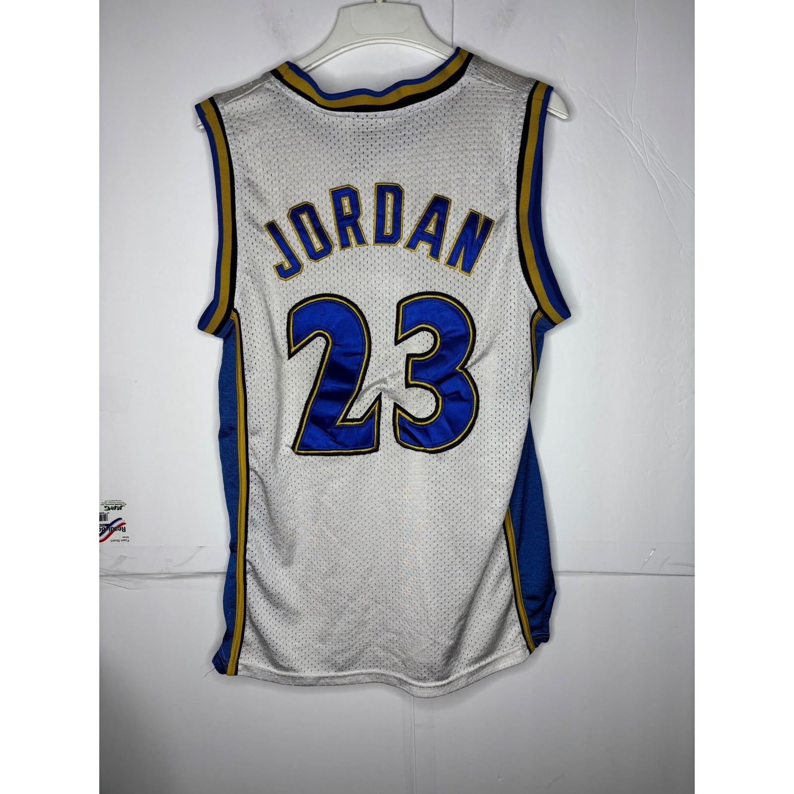 Mens Adidas Michael Jordan Washington Wizards NBA Jersey White Blue 23 Size L