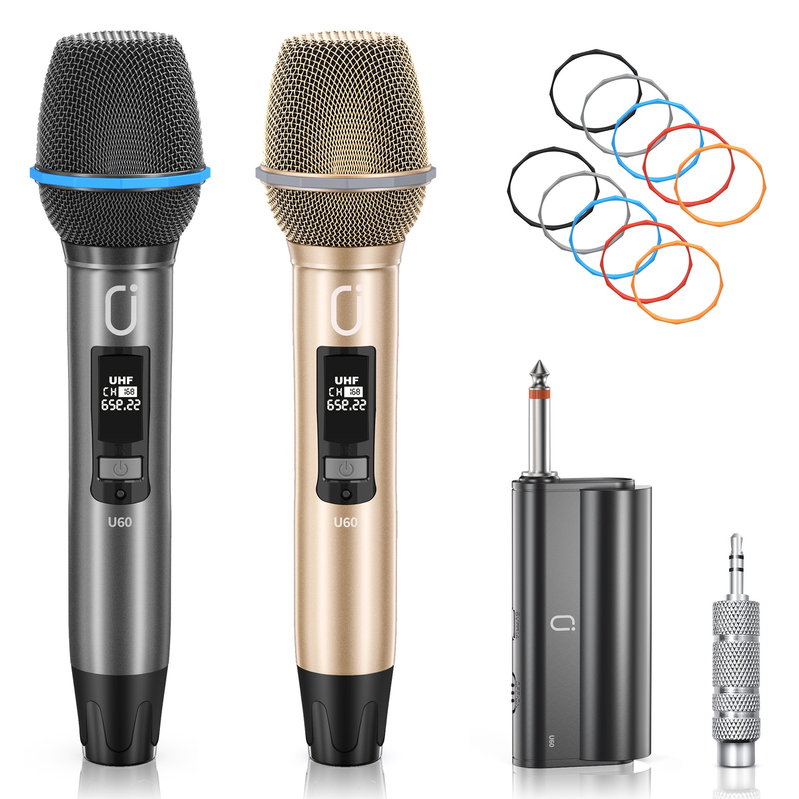 Professional Wireless Microphone Set UHF karaoke Machine Microphone Equipment-US