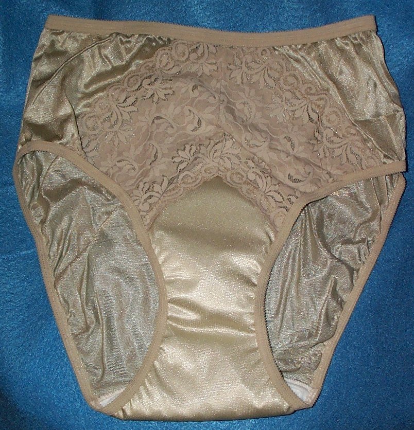 2 Pair Womens Size 10 Incontinence Lace Frt Nylon XXL Pantie Moka Color USA Made