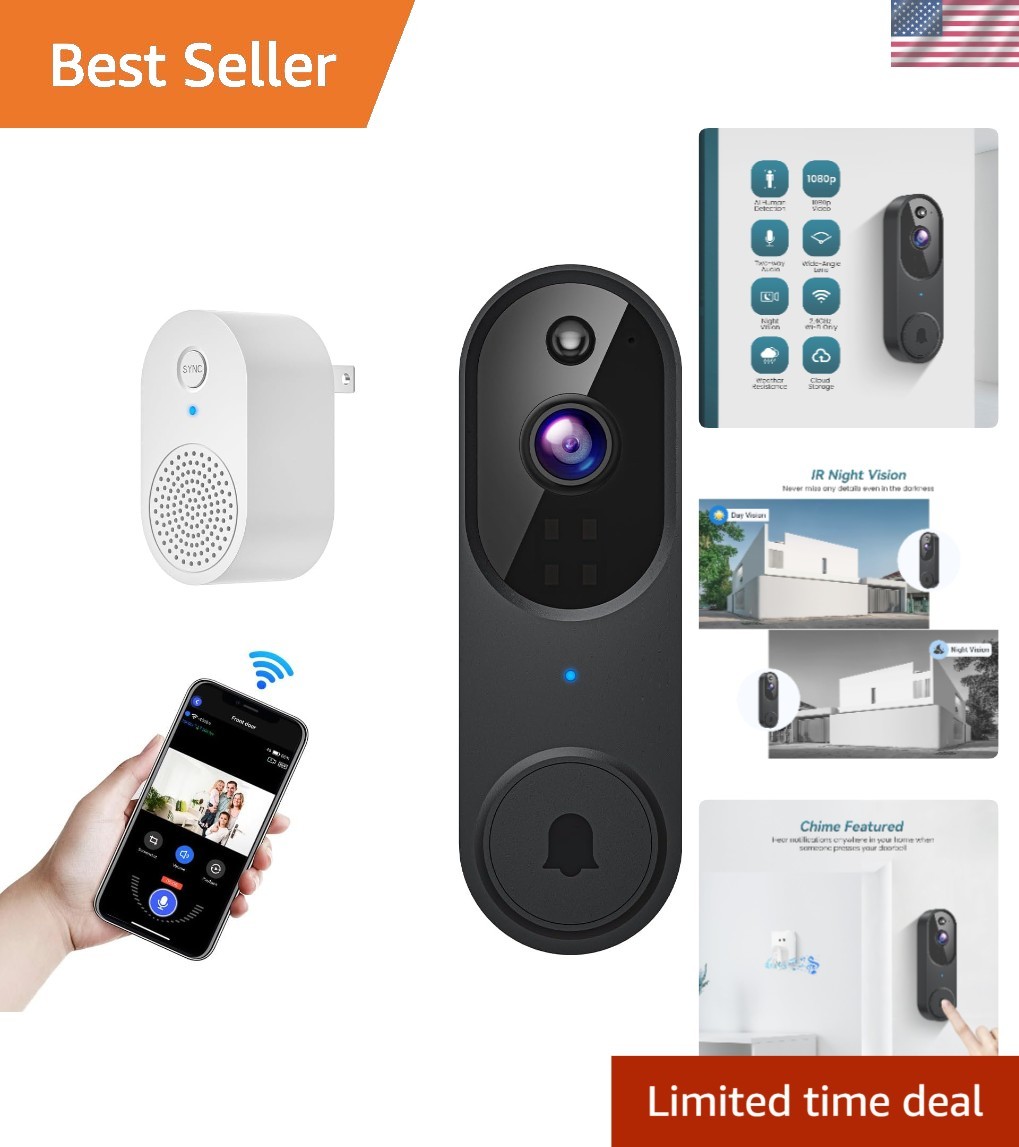 High-Definition Wireless Video Doorbell with Instant Alerts & Night Color Vision