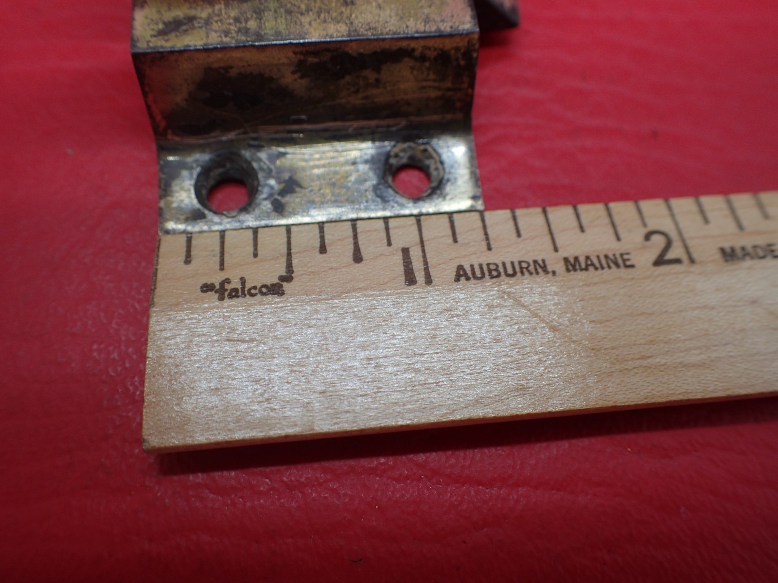 2 Antique Cabinet Cupboard Loop Slide Latch Latches Steel Brass Plate Hardware