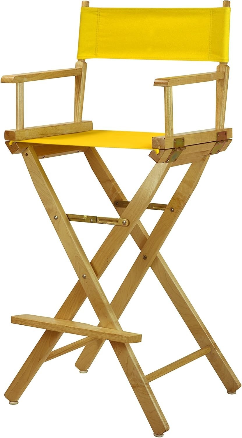 230-00/021-34 Director Chair 30" Bar Height Natural Frame/Gold Canvas
