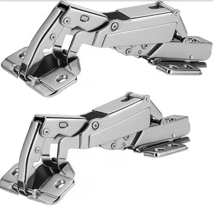 Numhew 1-Pair Full Overlay 175° Frameless Cabinet Soft Closing Doors Hinges